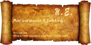 Marienescu Elektra névjegykártya